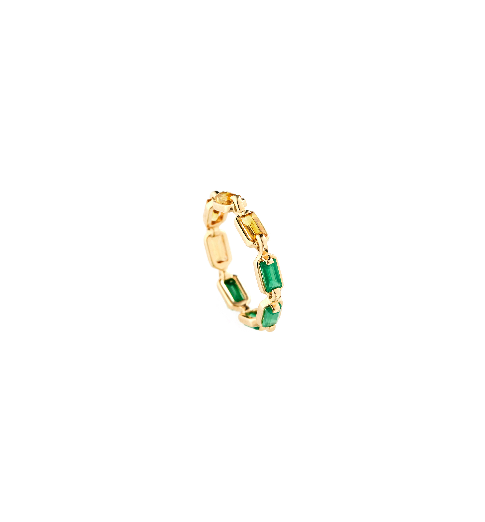 Good Fortune ring in Yellow gold Agate, Citrine | Lito Fine Jewelry