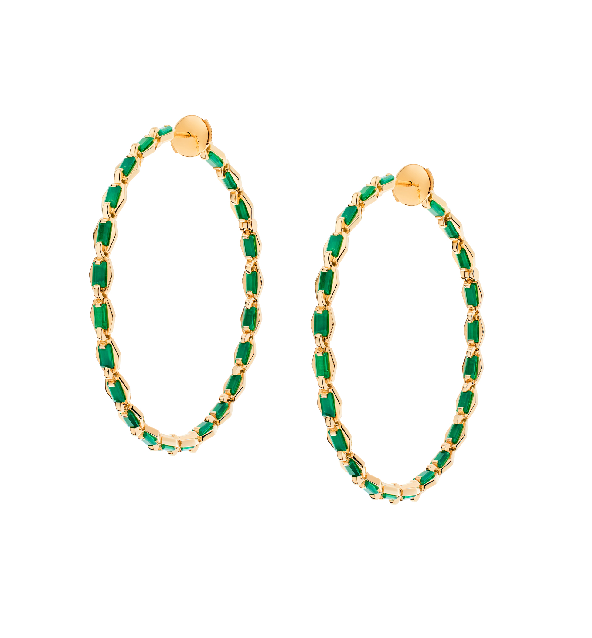 XXL Generosity earrings in Yellow gold Agate | Lito Fine Jewelry