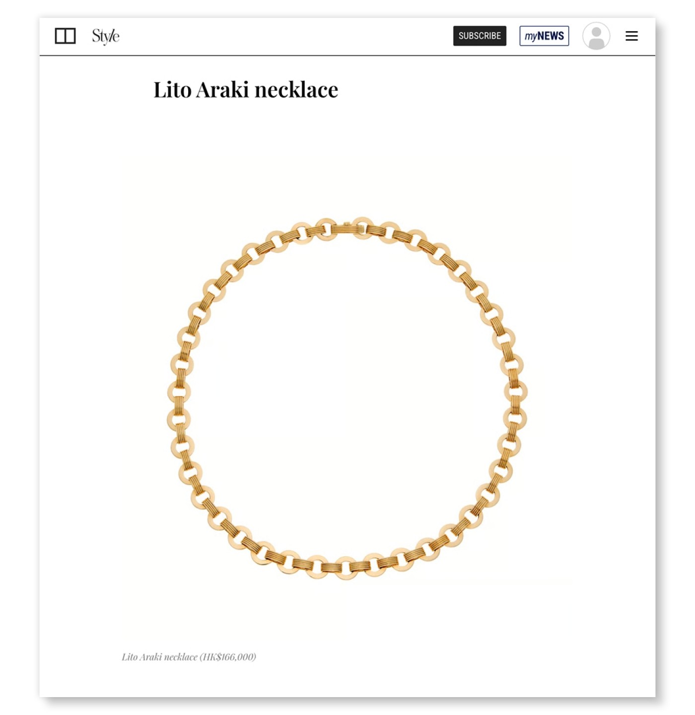 Lito araki necklace