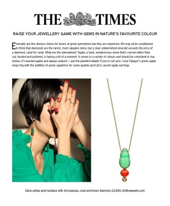 Big Daria necklace with coral and brown diamond 